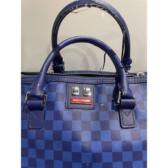 BROKEN ZIPPER Spray ground Sharks in Paris Duffel/Carry on Bag Blue - Picture 2 of 10